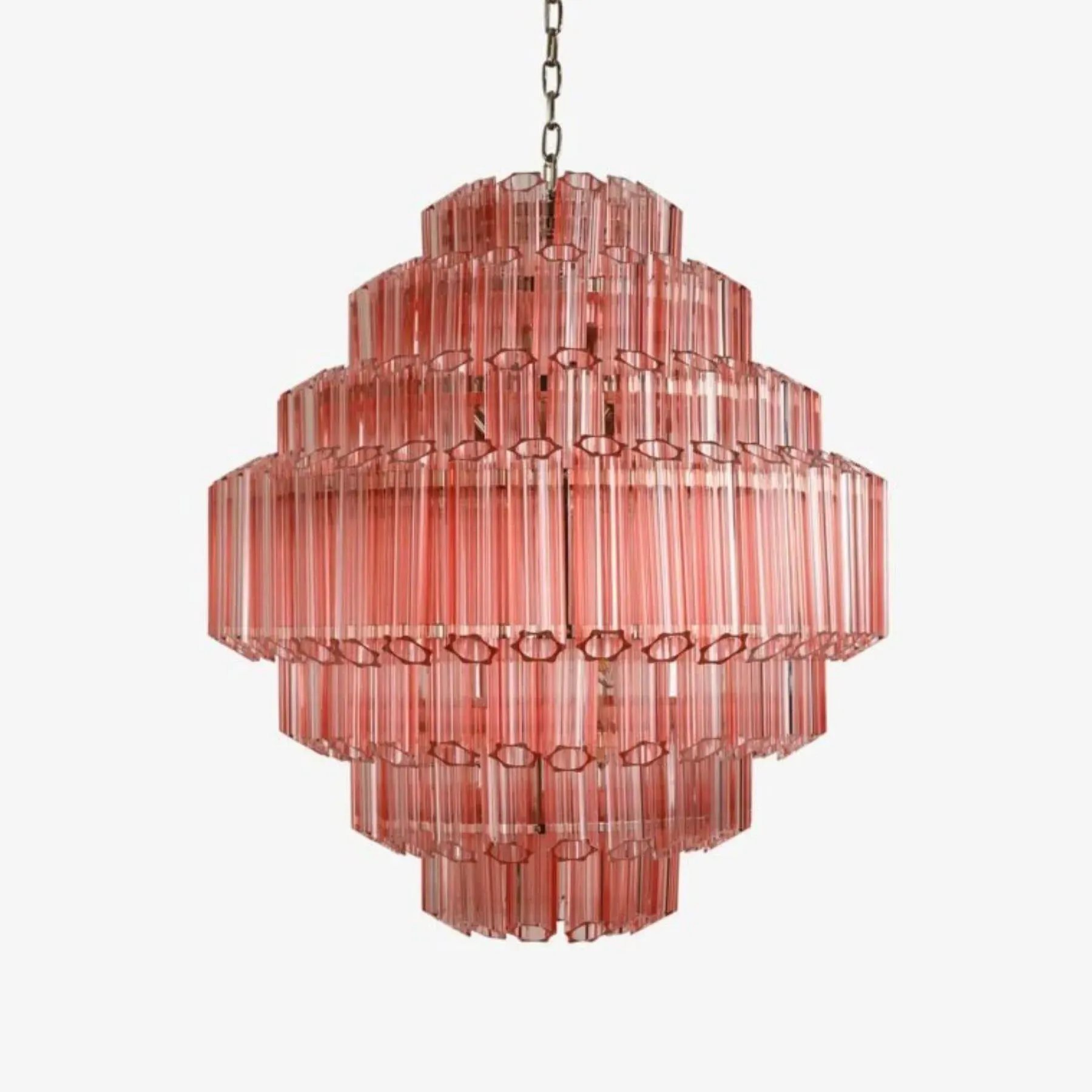 Grande Chandelier with Glass Tubes - Clear, Brass