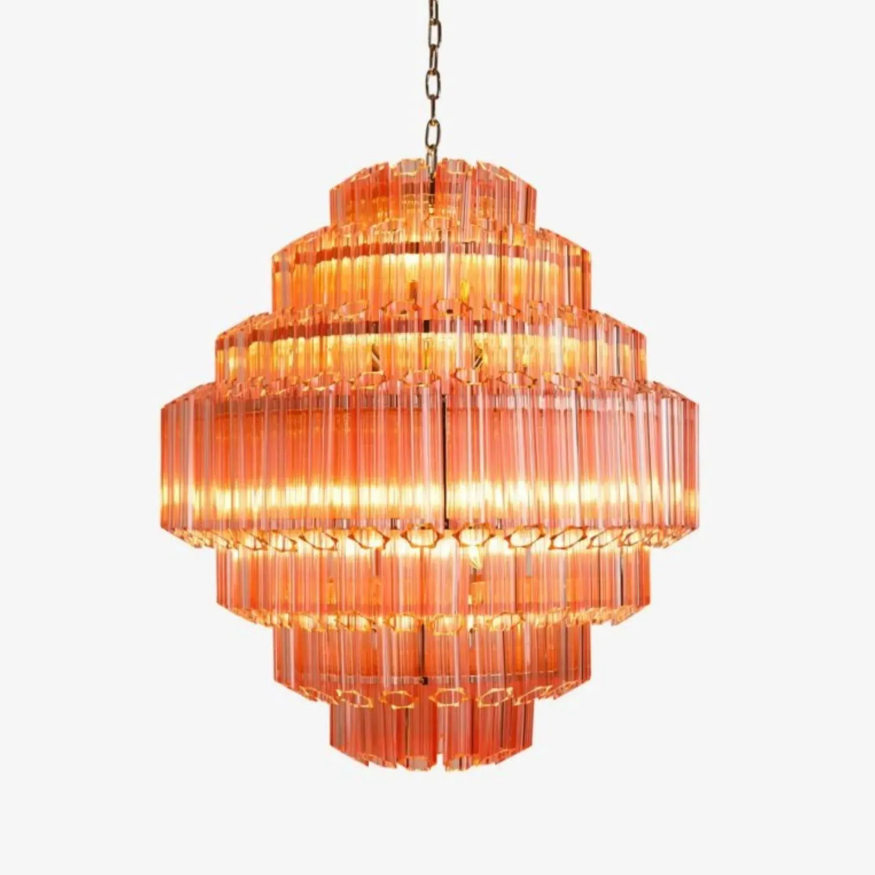 Grande Palermo Chandelier - Amber, Glass