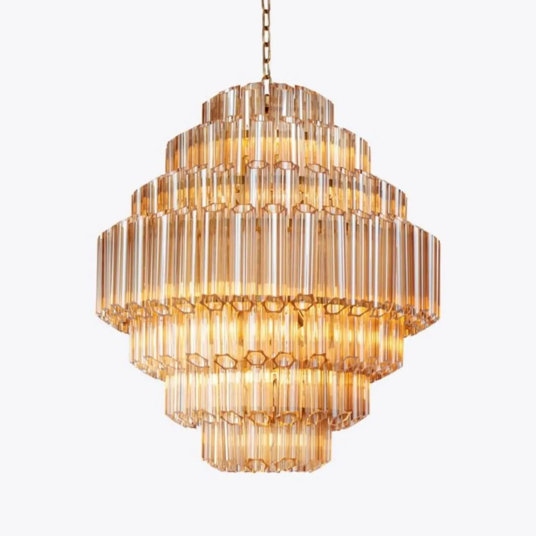 Grande Palermo Chandelier - Amber, Glass