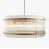 Large Chandelier with Linear Design - Brass