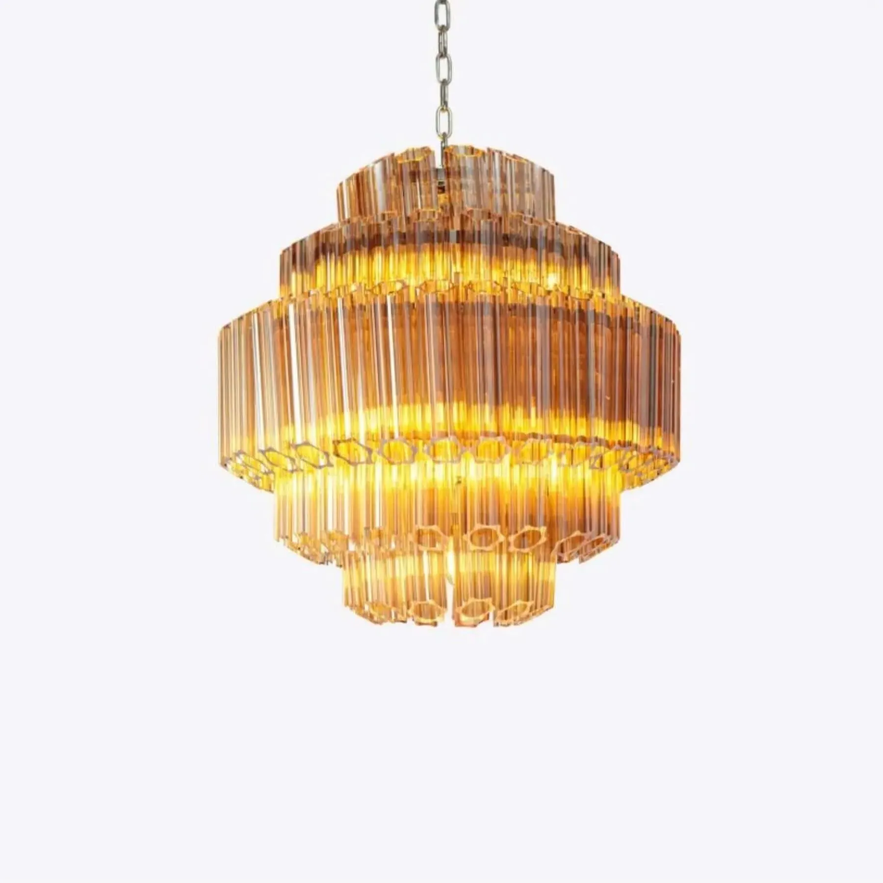Palermo Chandelier - Amber, Glass