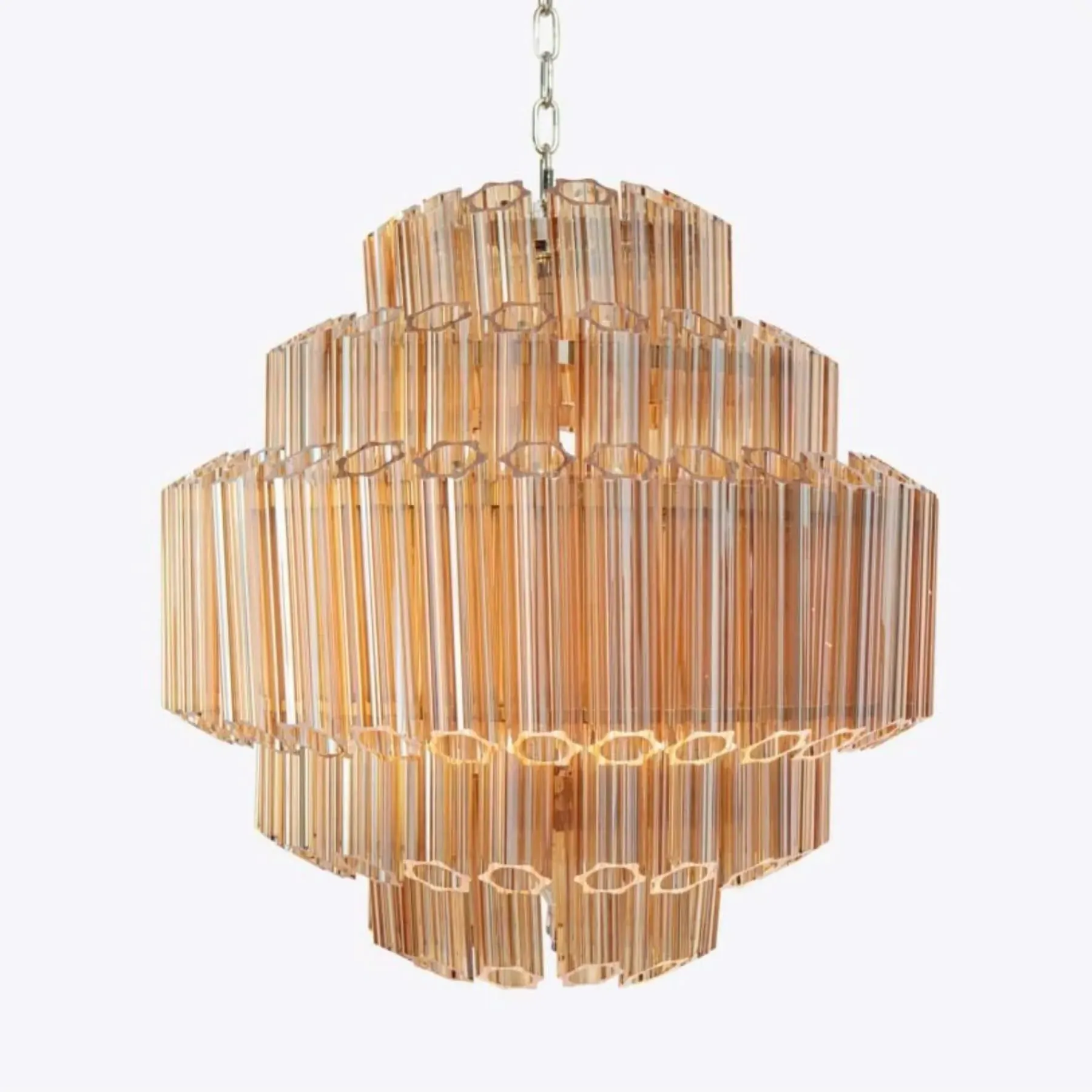 Palermo Chandelier - Amber, Glass