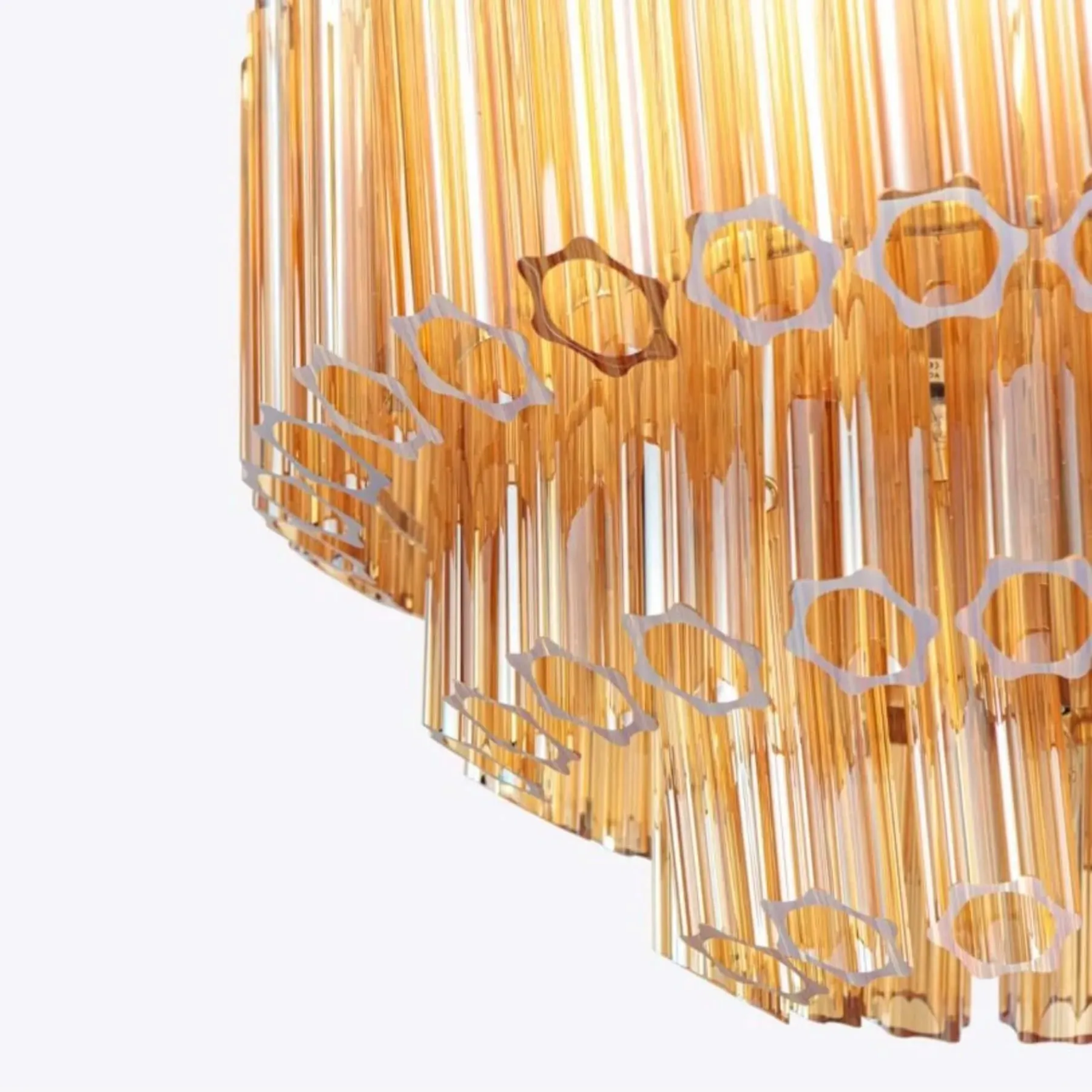 Palermo Chandelier - Pink, Glass