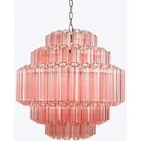 Palermo Chandelier - Pink, Glass