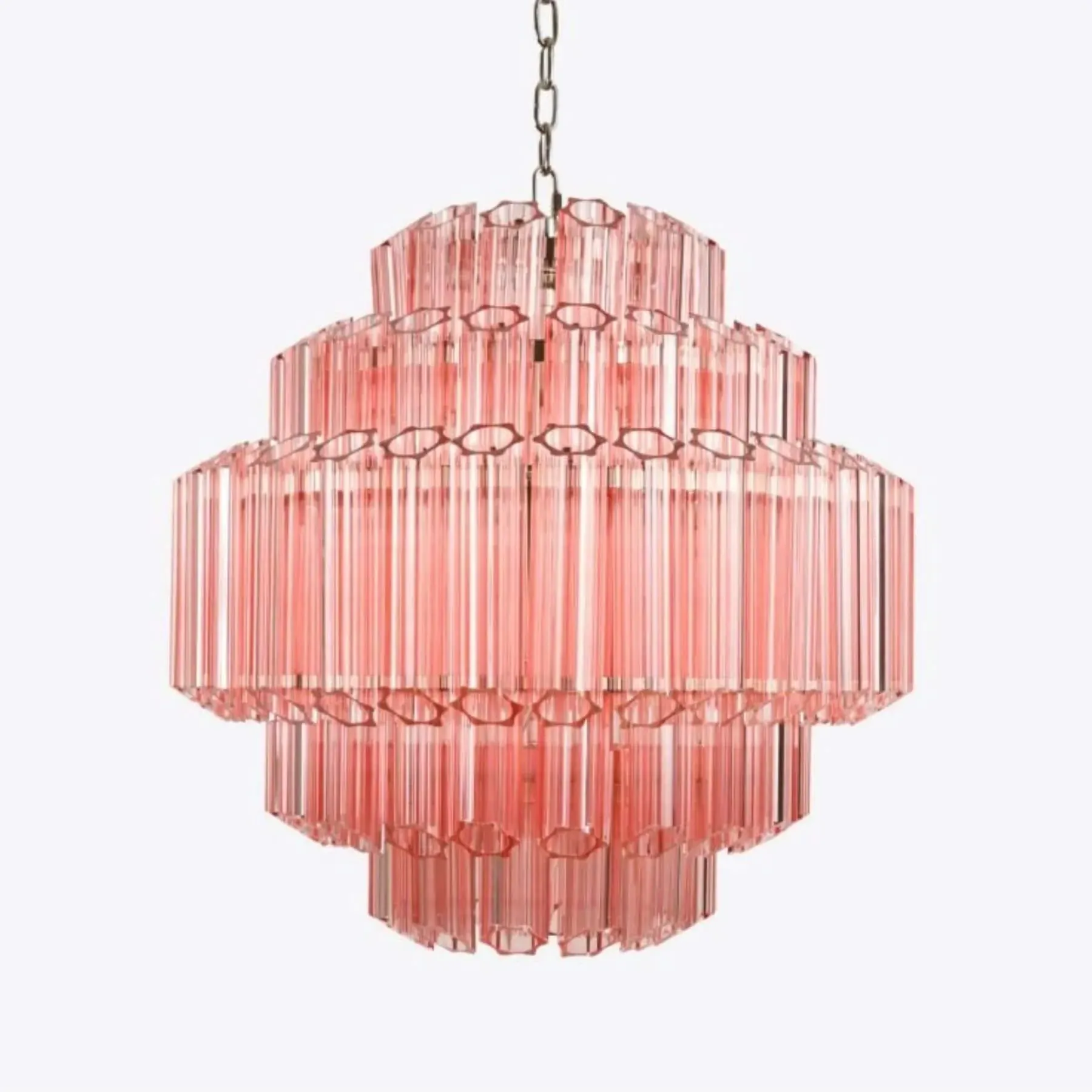 Palermo Chandelier - Pink, Glass
