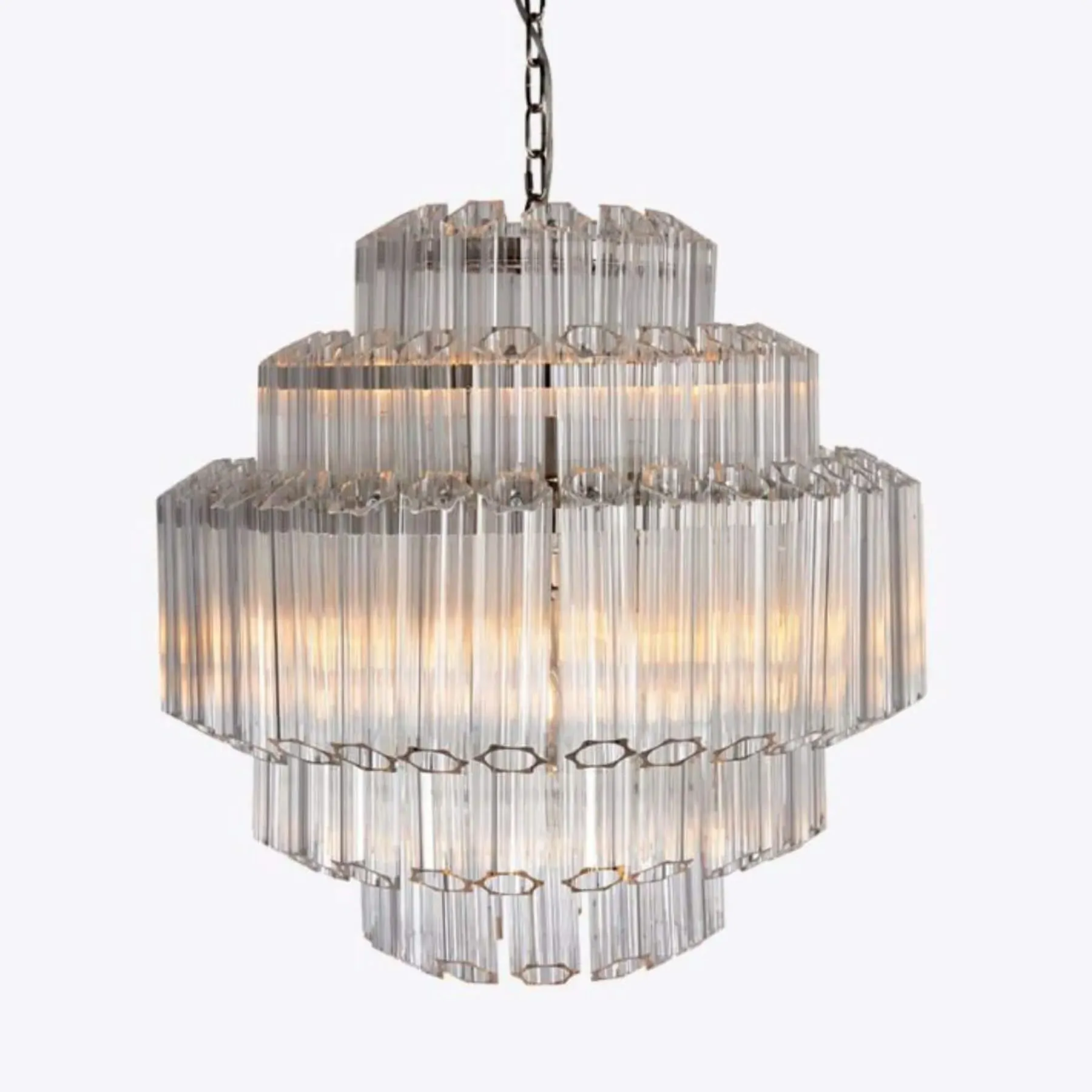Palermo Chandelier with Diamond Formation - Clear