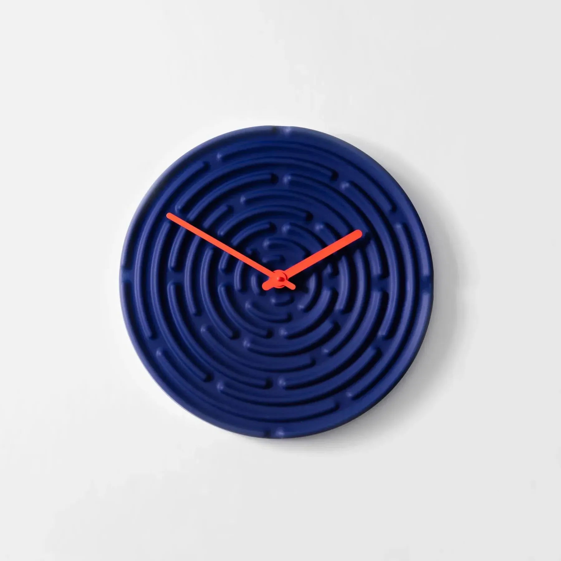 Ceramic Wall Clock - Blue, Earthenware image