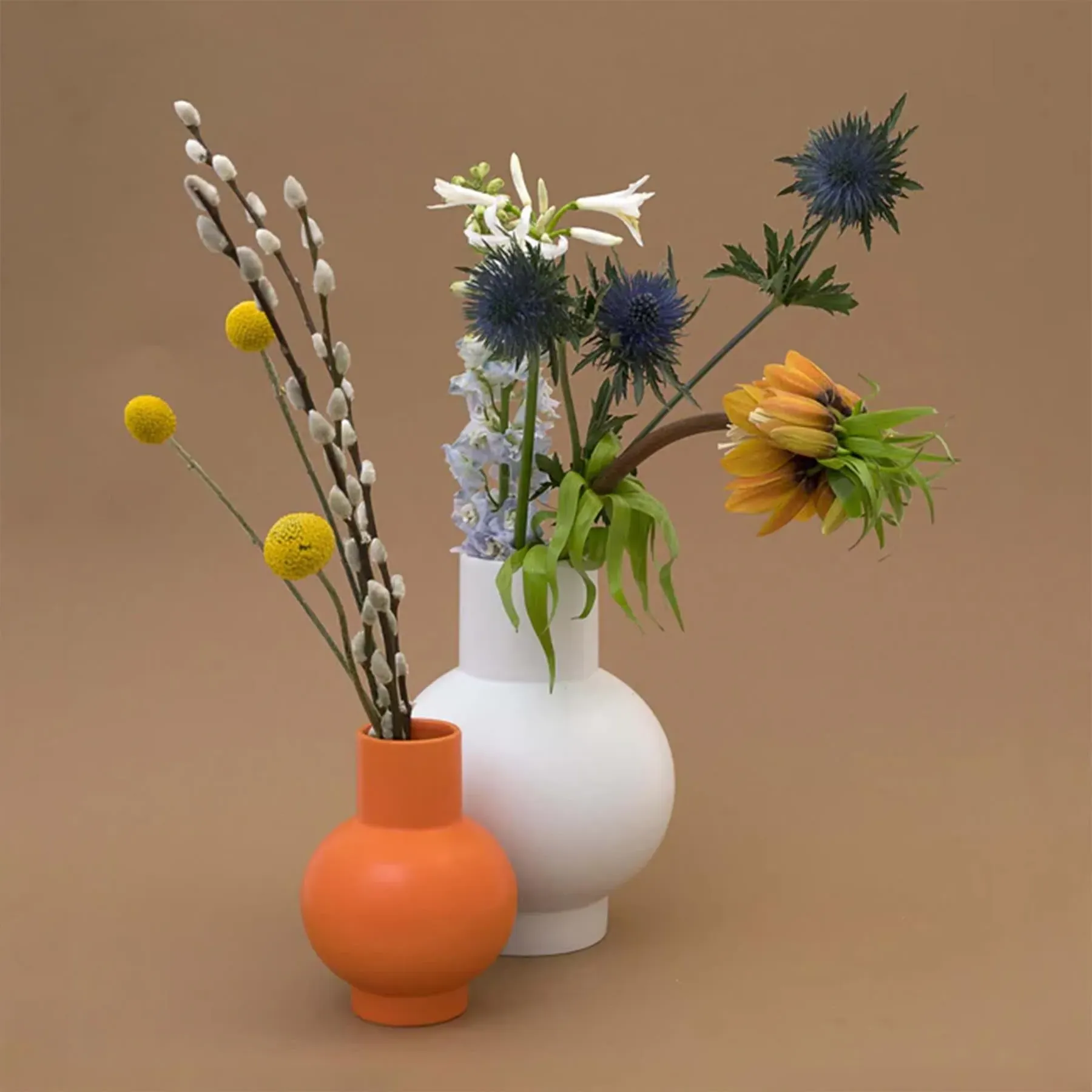 Extra Large Vase with Geometric Design - Blue