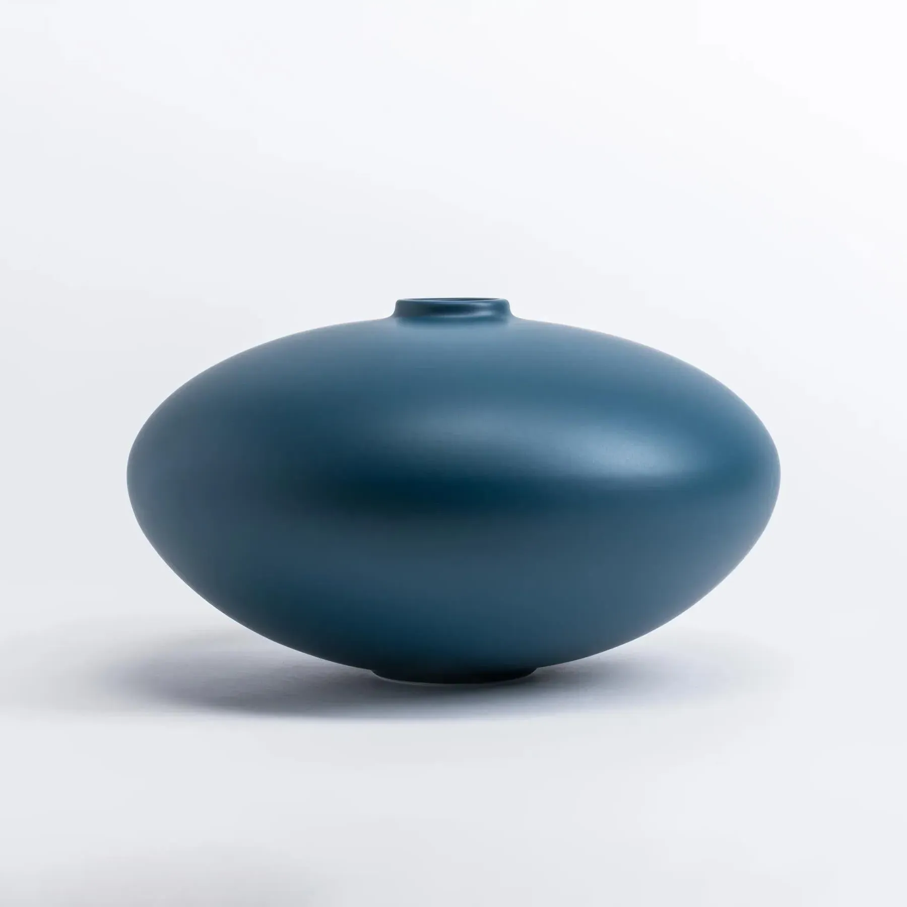 Large Vase with Elegant Foot - Blue, Earthenware