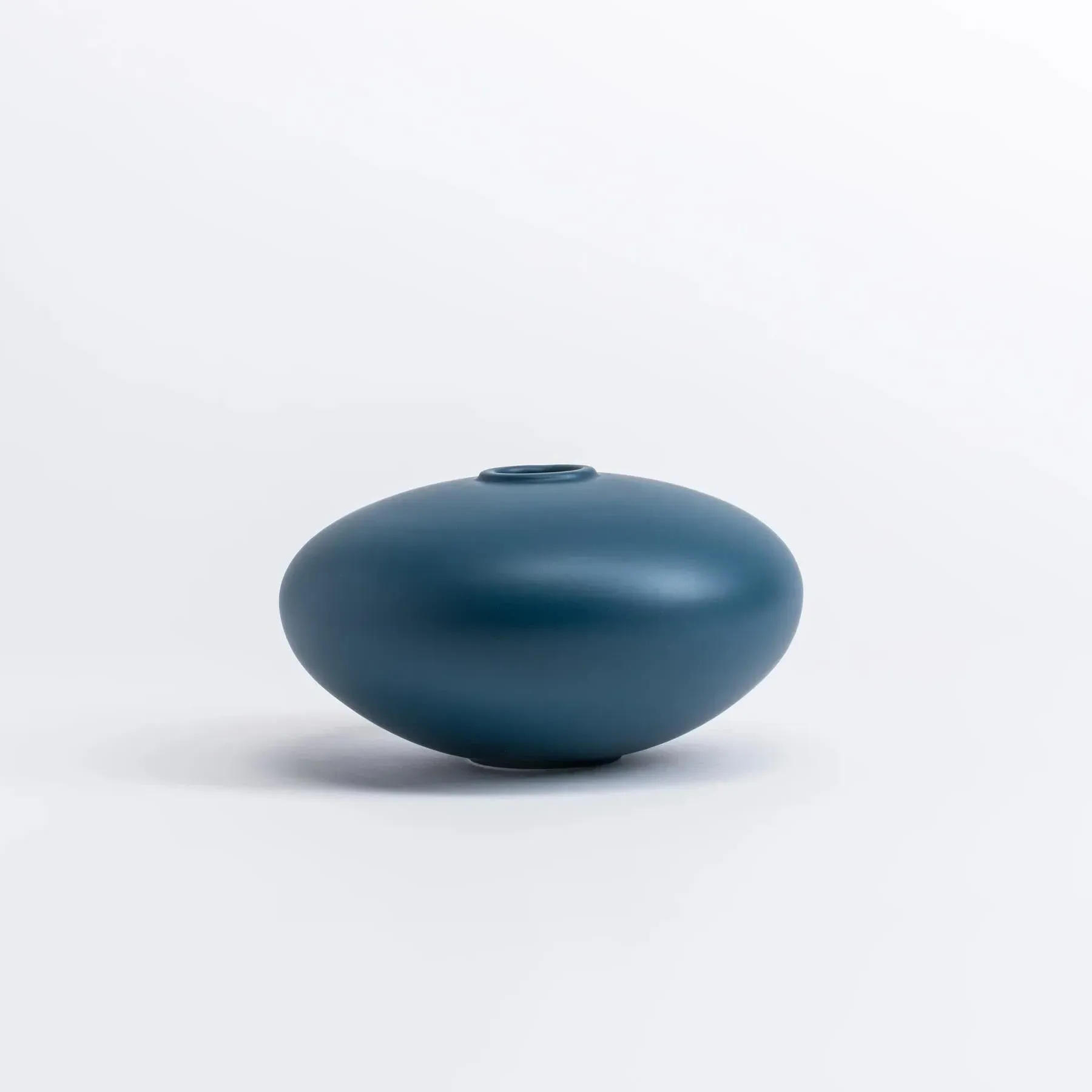 Small Vase with Elegant Foot - Blue, Earthenware image