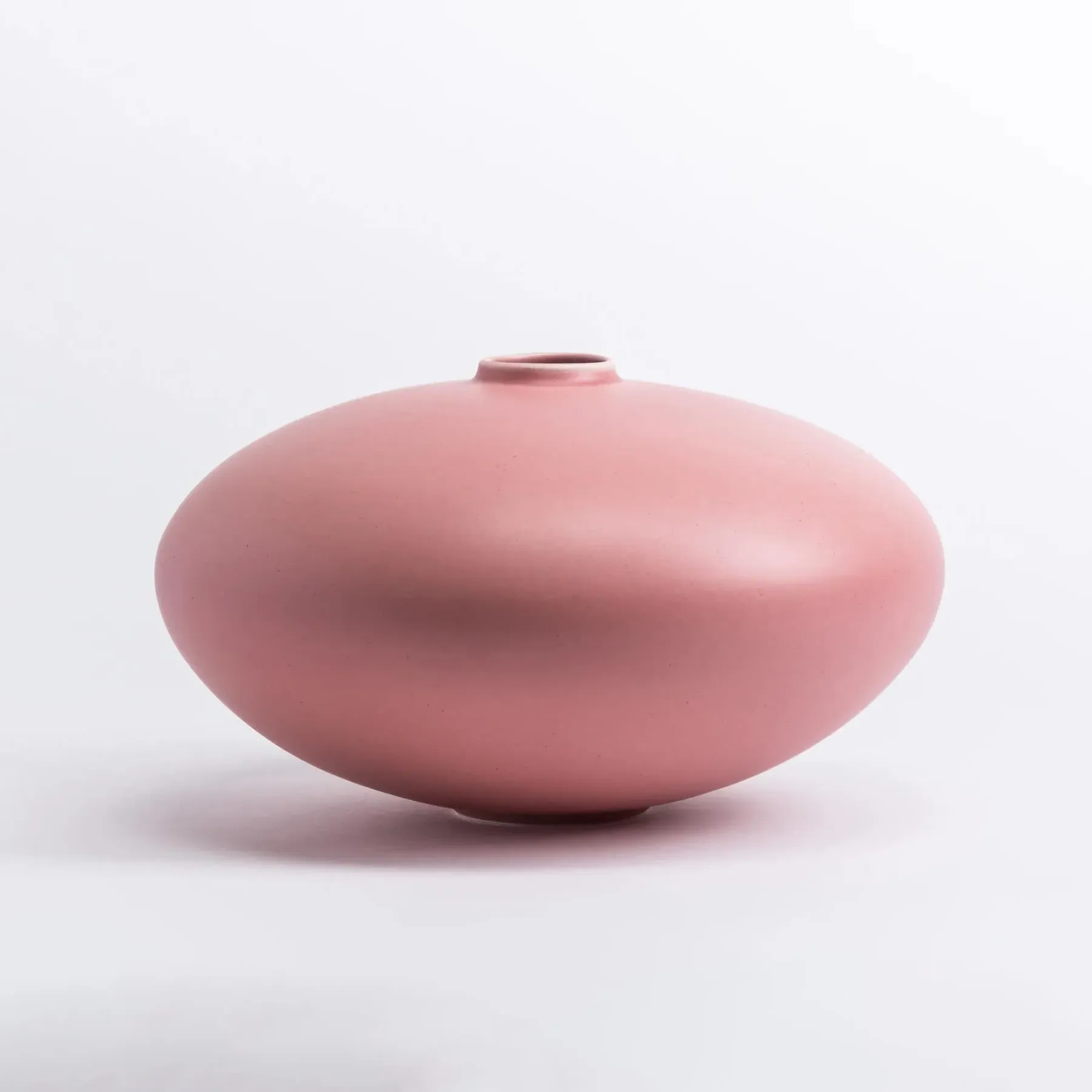 Small Vase with Elegant Foot - Grey, Earthenware