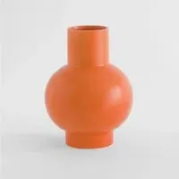 Strom Extra Large Vase - Vibrant Orange, Earthenware