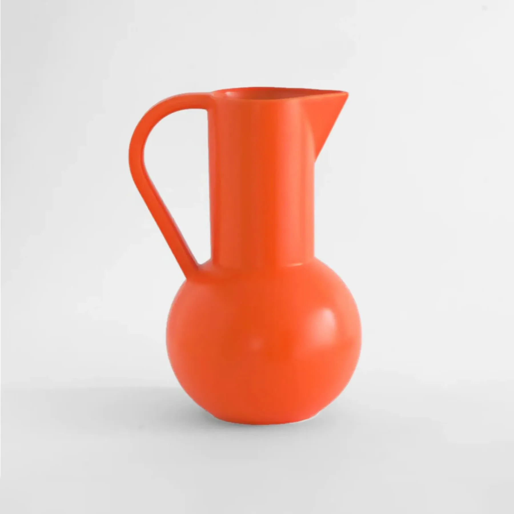 Strom Large Jug - Vibrant Orange, Earthenware