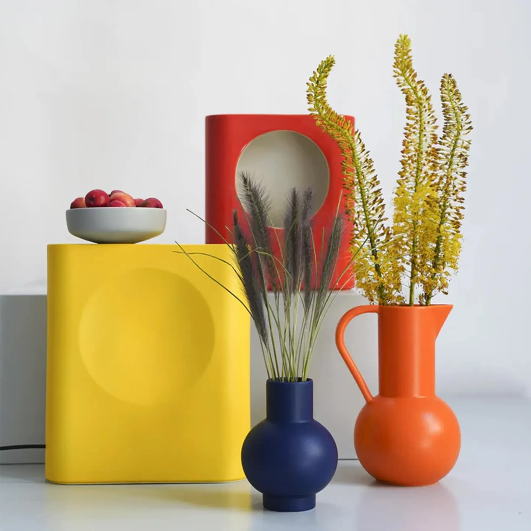 Strom Large Vase - Coral Blush, Earthenware