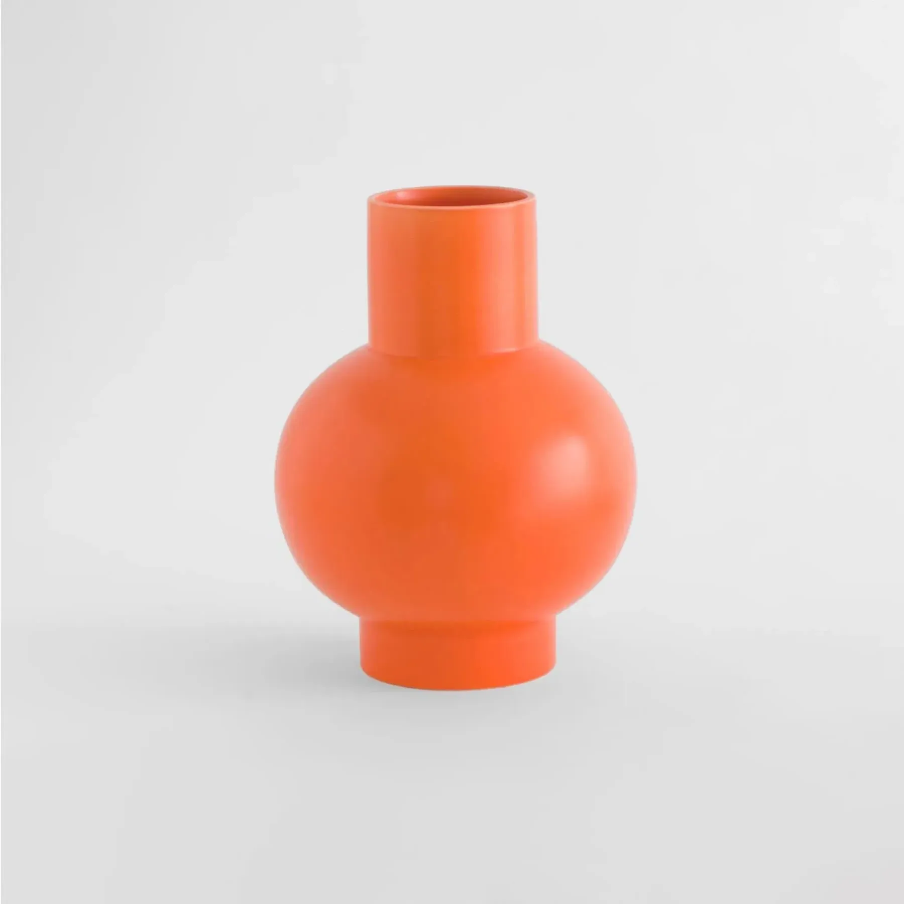 Strom Large Vase - Vibrant Orange, Earthenware