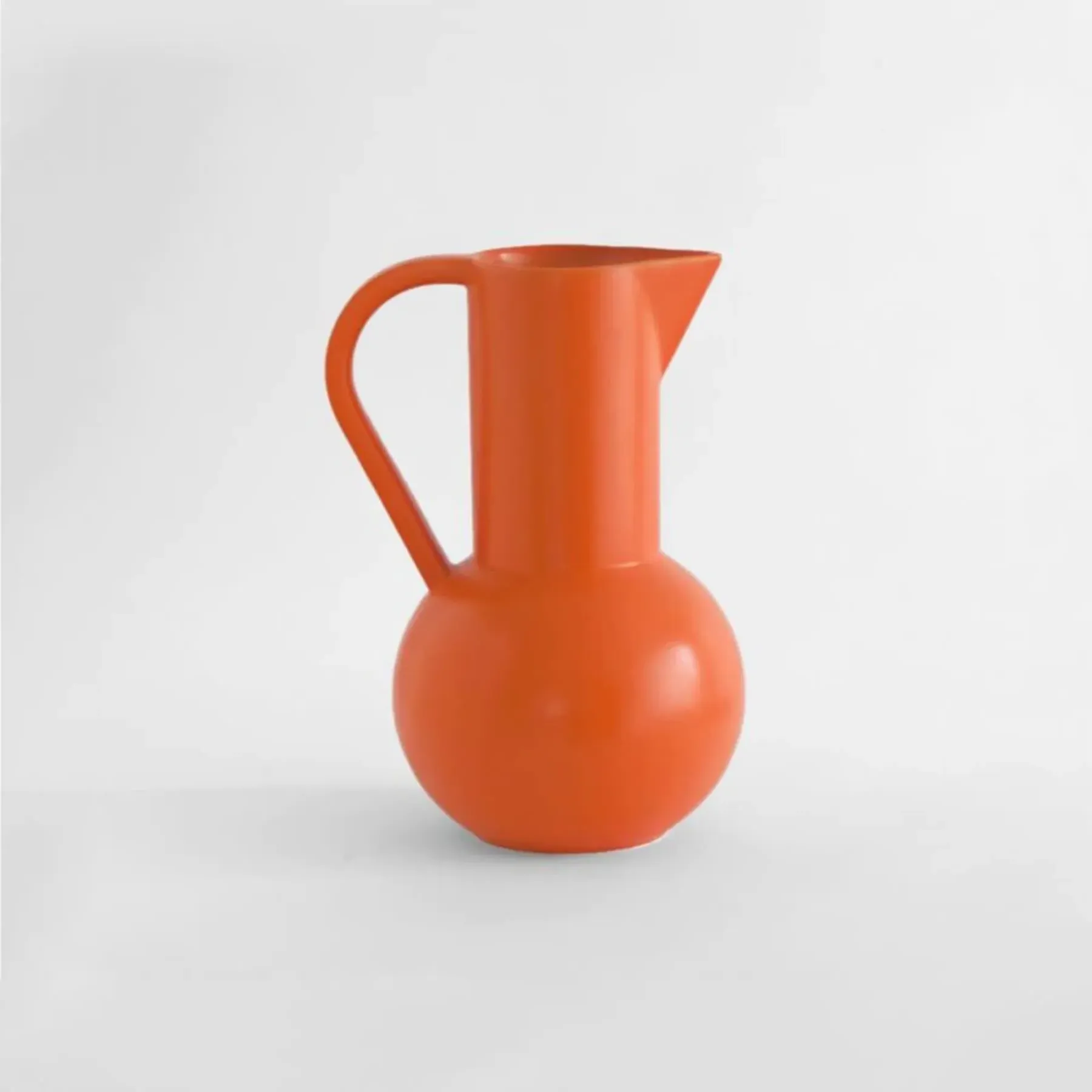 Strom Medium Jug - Vibrant Orange, Earthenware