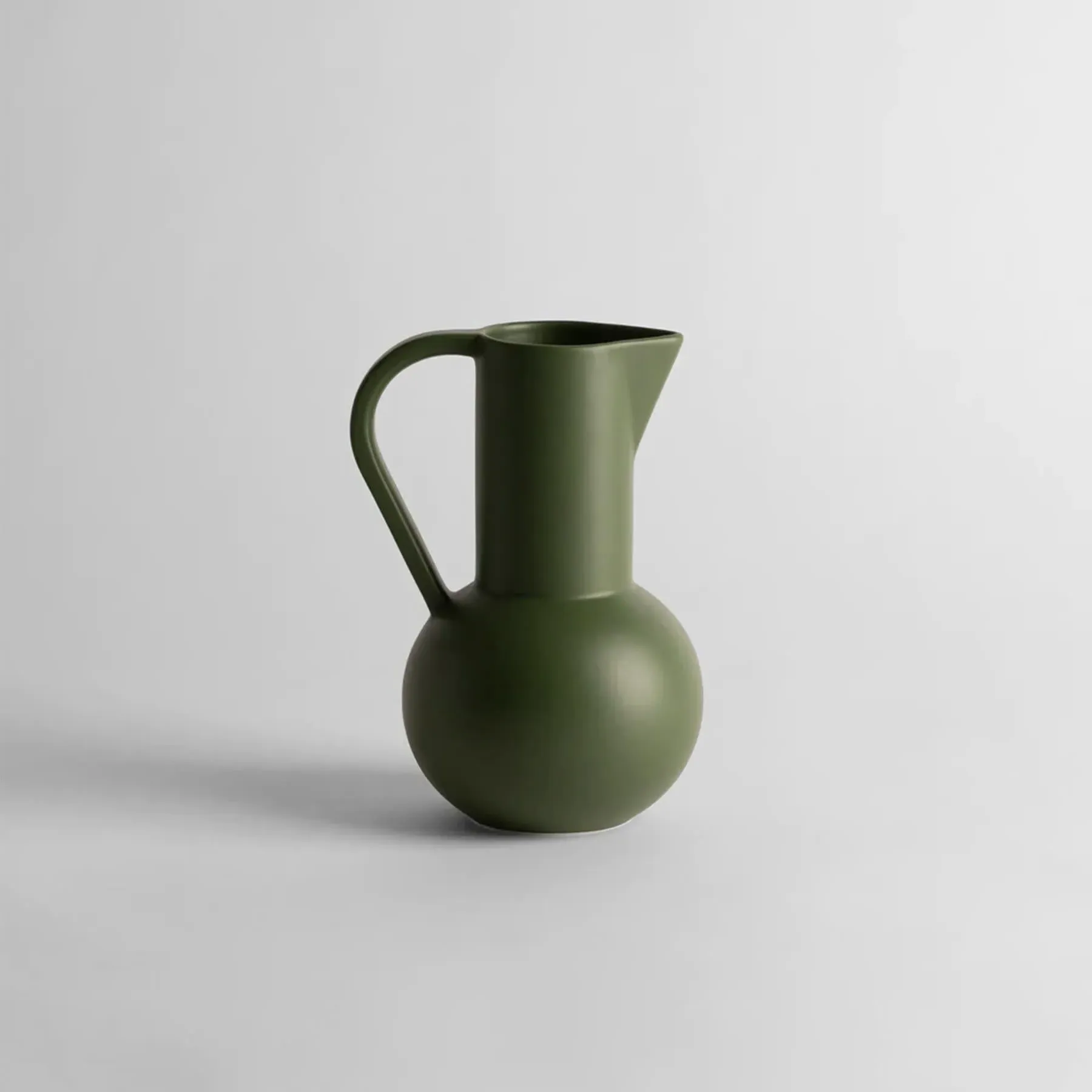 Strom Small Jug - Deep Green, Earthenware