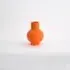 Strom Small Vase - Vibrant Orange, Earthenware
