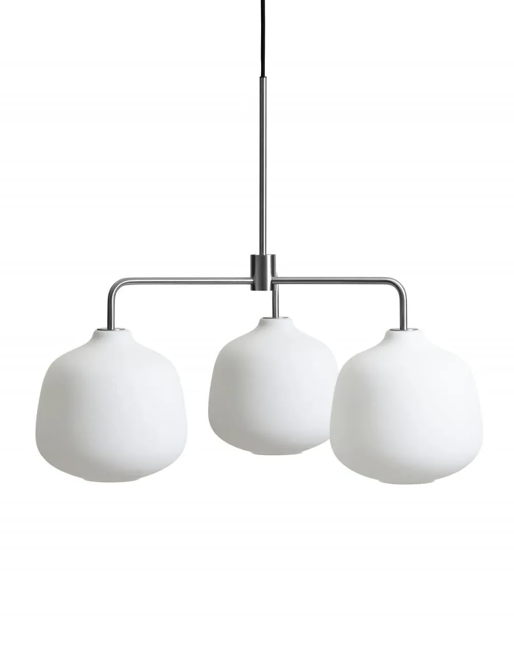 3-Light Cluster Pendant - Brass, Glass