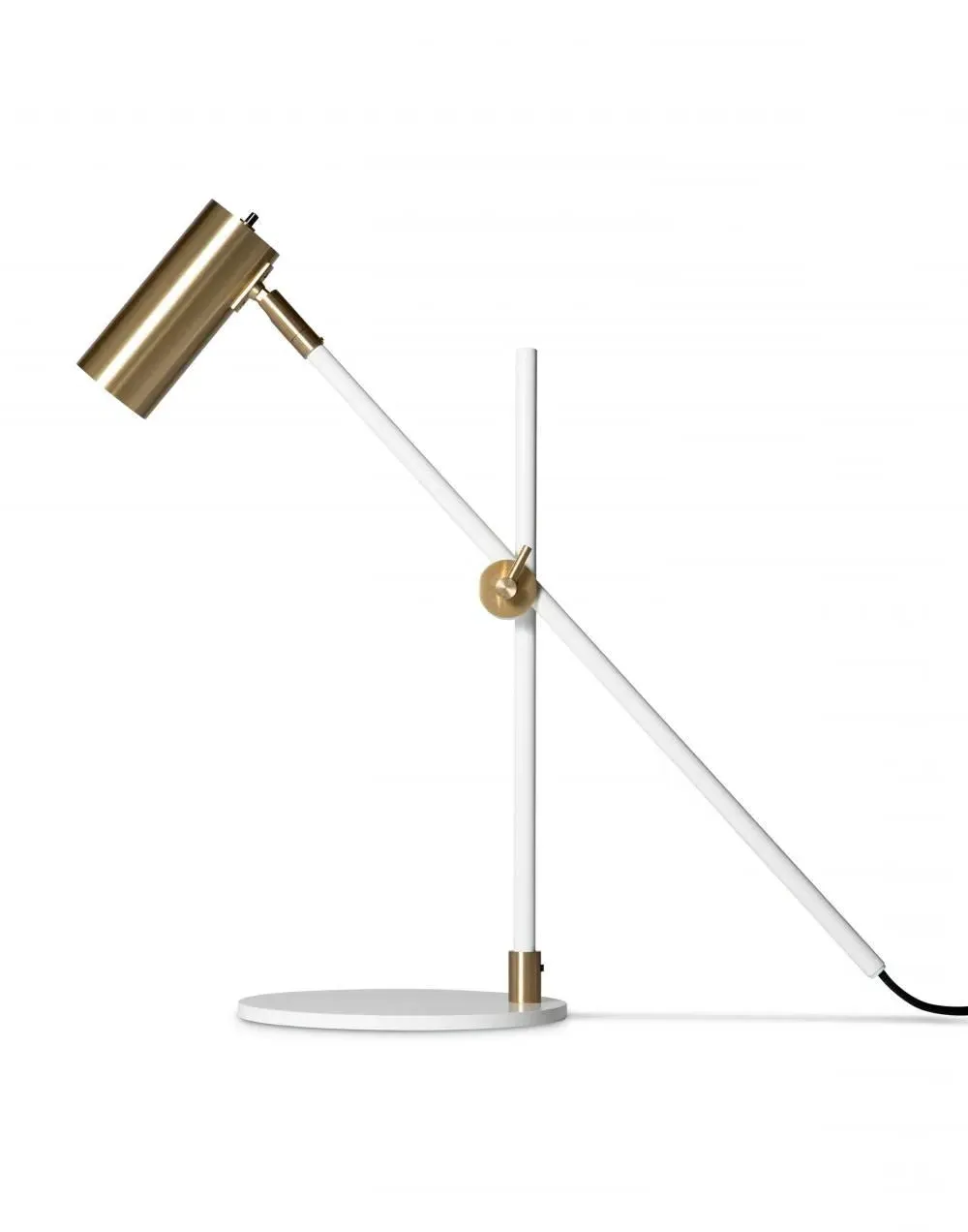 Desk Lamp with LED Light - White, Brass