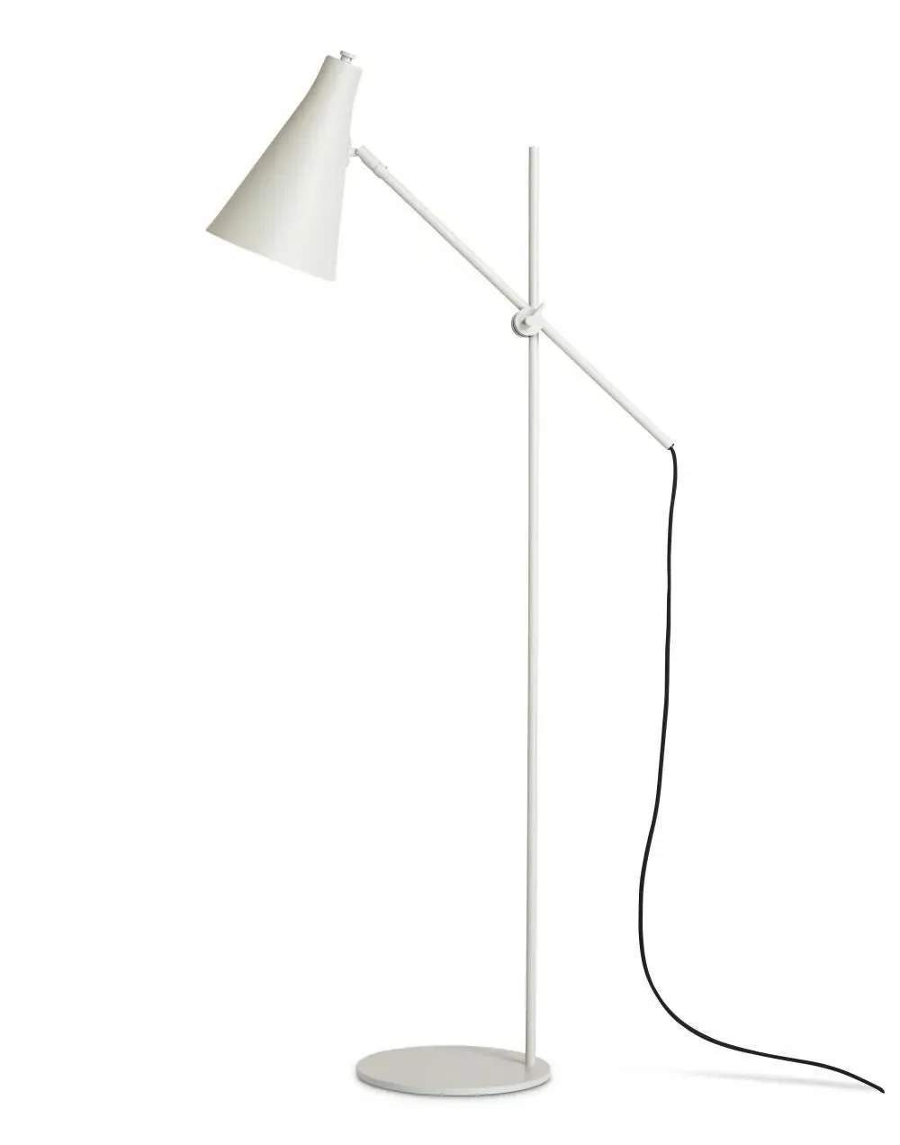 Hunter Grand Floor Lamp with Flat Base - Black Grey