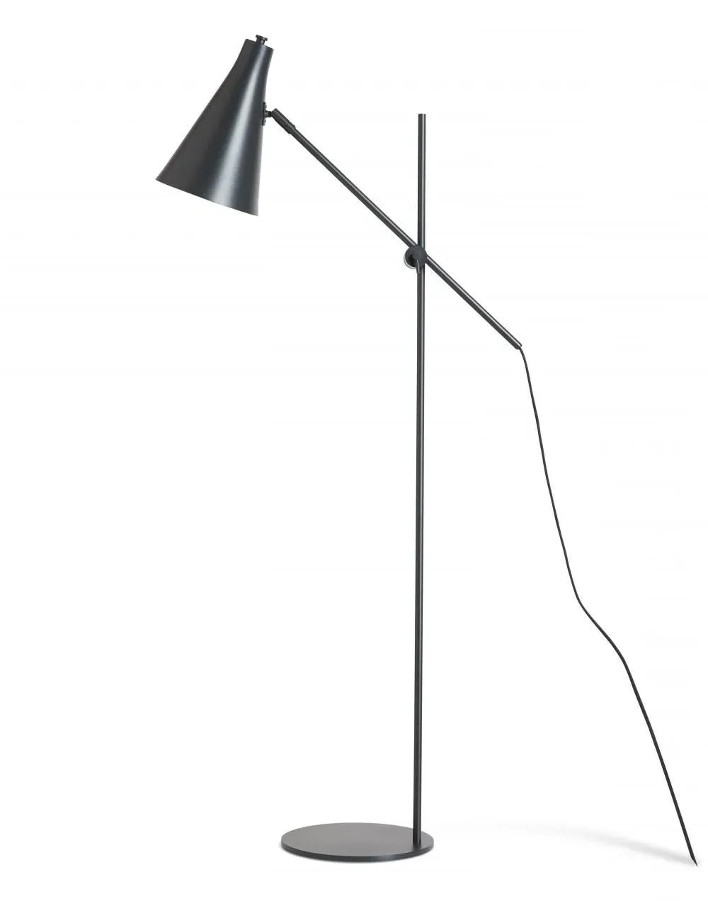 Hunter Grand Floor Lamp with Flat Base - Grey Blue