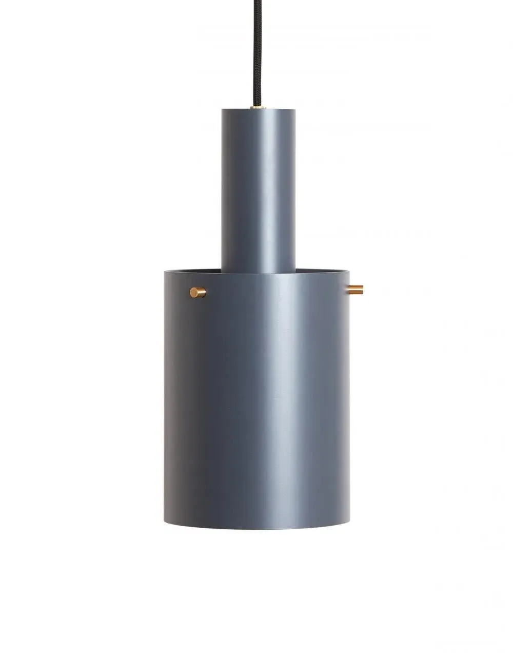 Large Pendant Light - Slate Grey, Brass