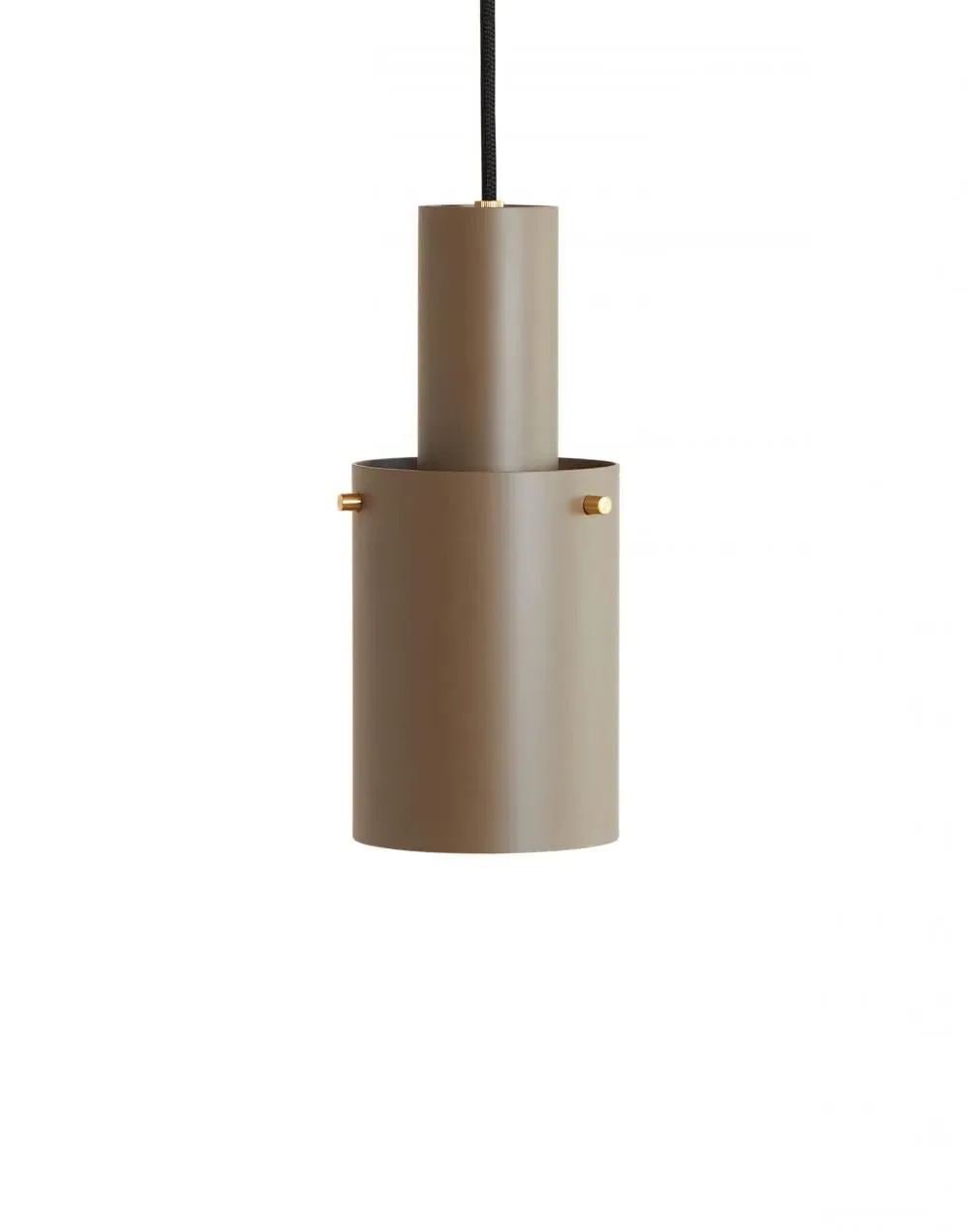Medium Pendant Light - Soil Grey, Brass