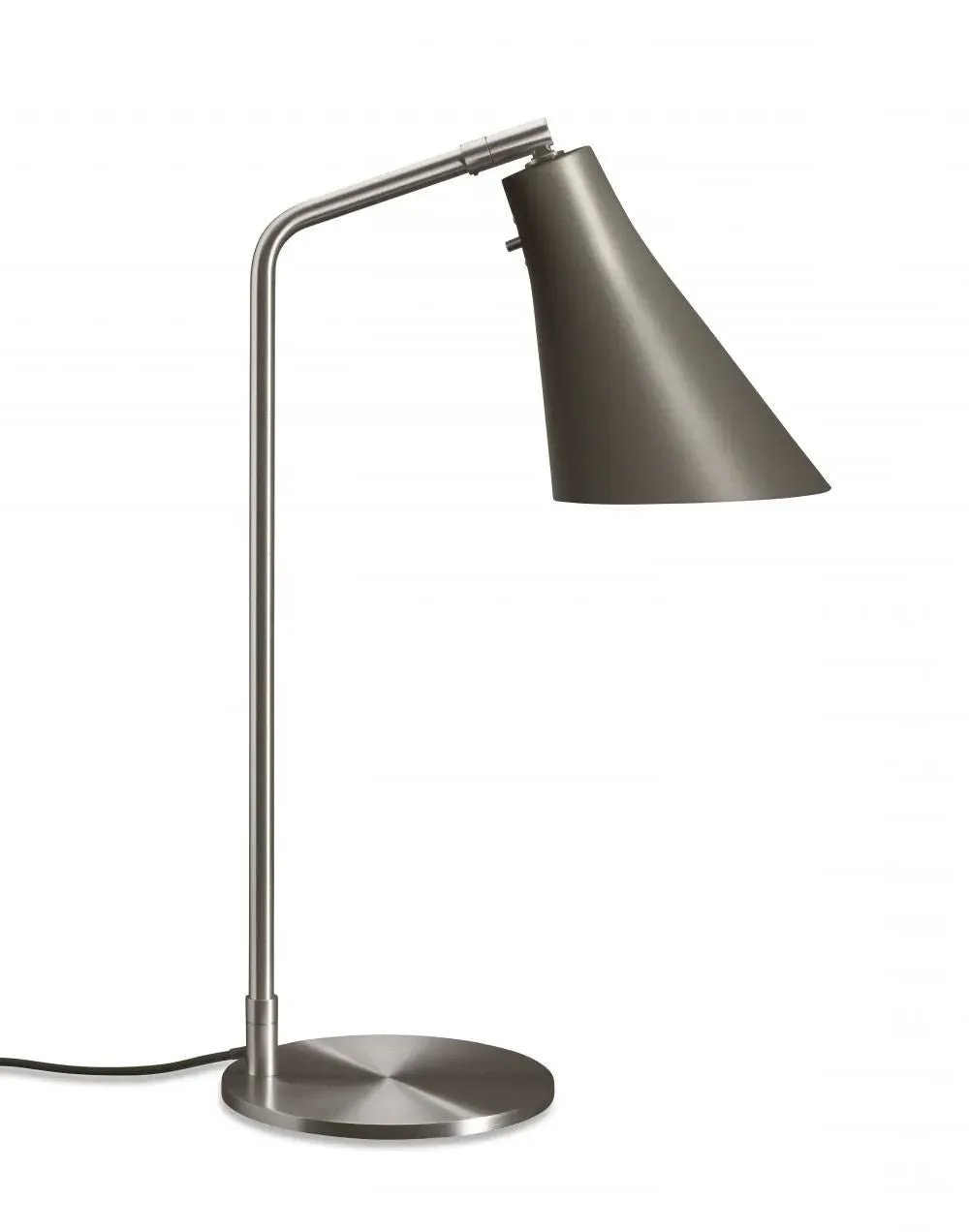 Miller Table Lamp - Silk Grey, Brass