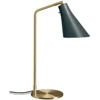 Miller Table Lamp - Silk Grey, Brass