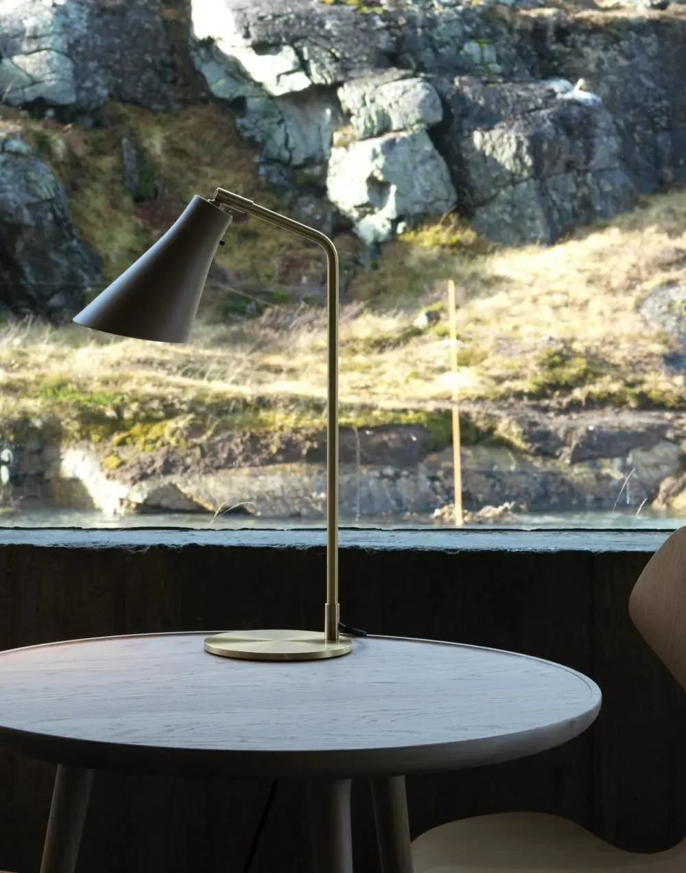 Miller Table Lamp - Umbra Grey, Brass