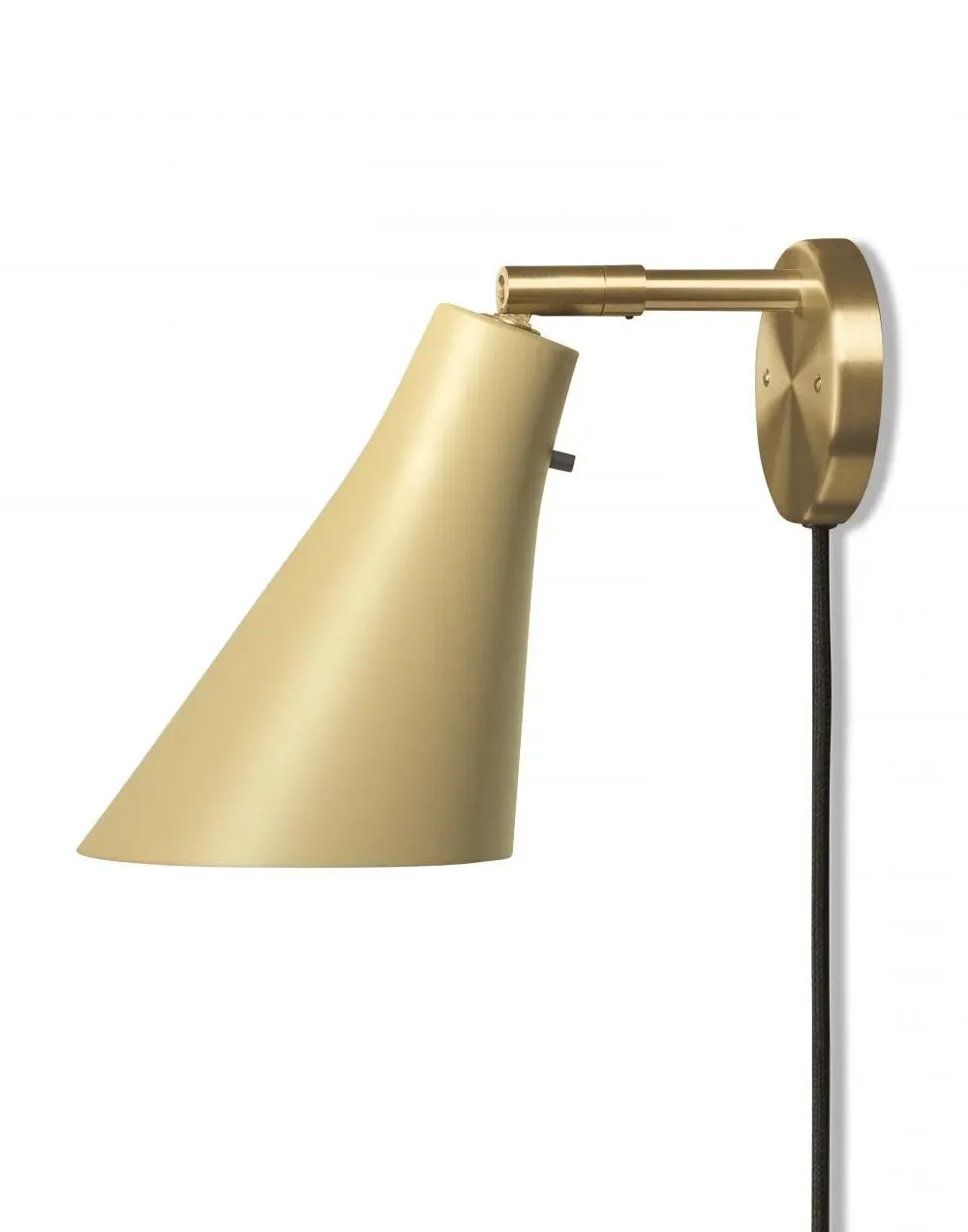 Miller Wall Light with Switch - Light Sand, Brass