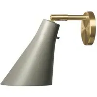 Miller Wall Light with Switch - Silk Grey, Brass
