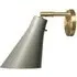 Miller Wall Light with Switch - Silk Grey, Brass