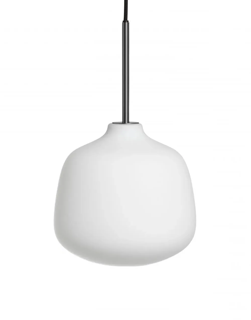 Pendant Light with Dimmer - Steel, Opal Glass image