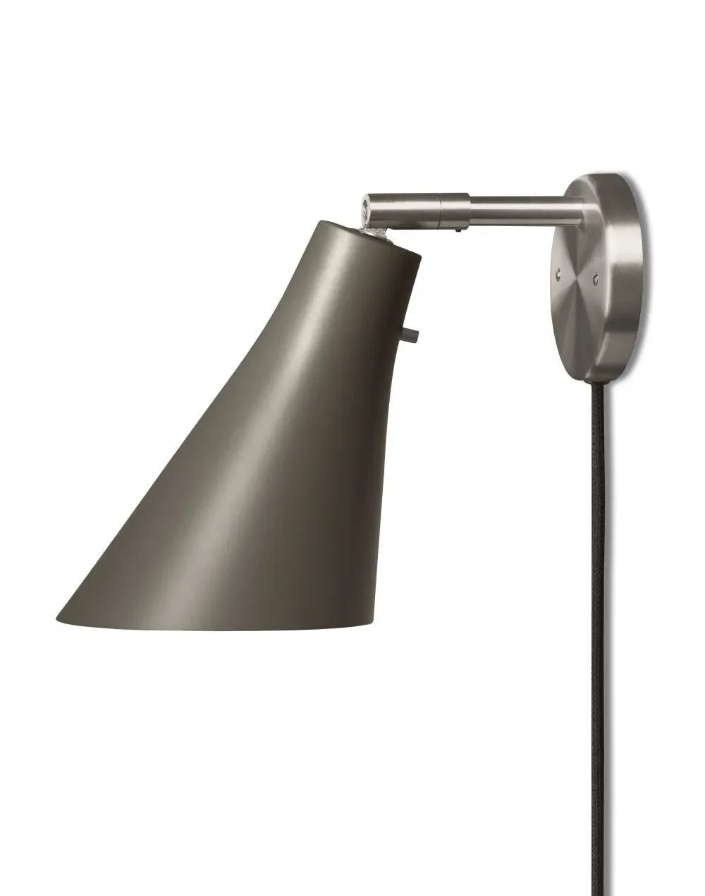 Wall Light with Switch - Silk Grey, Brass