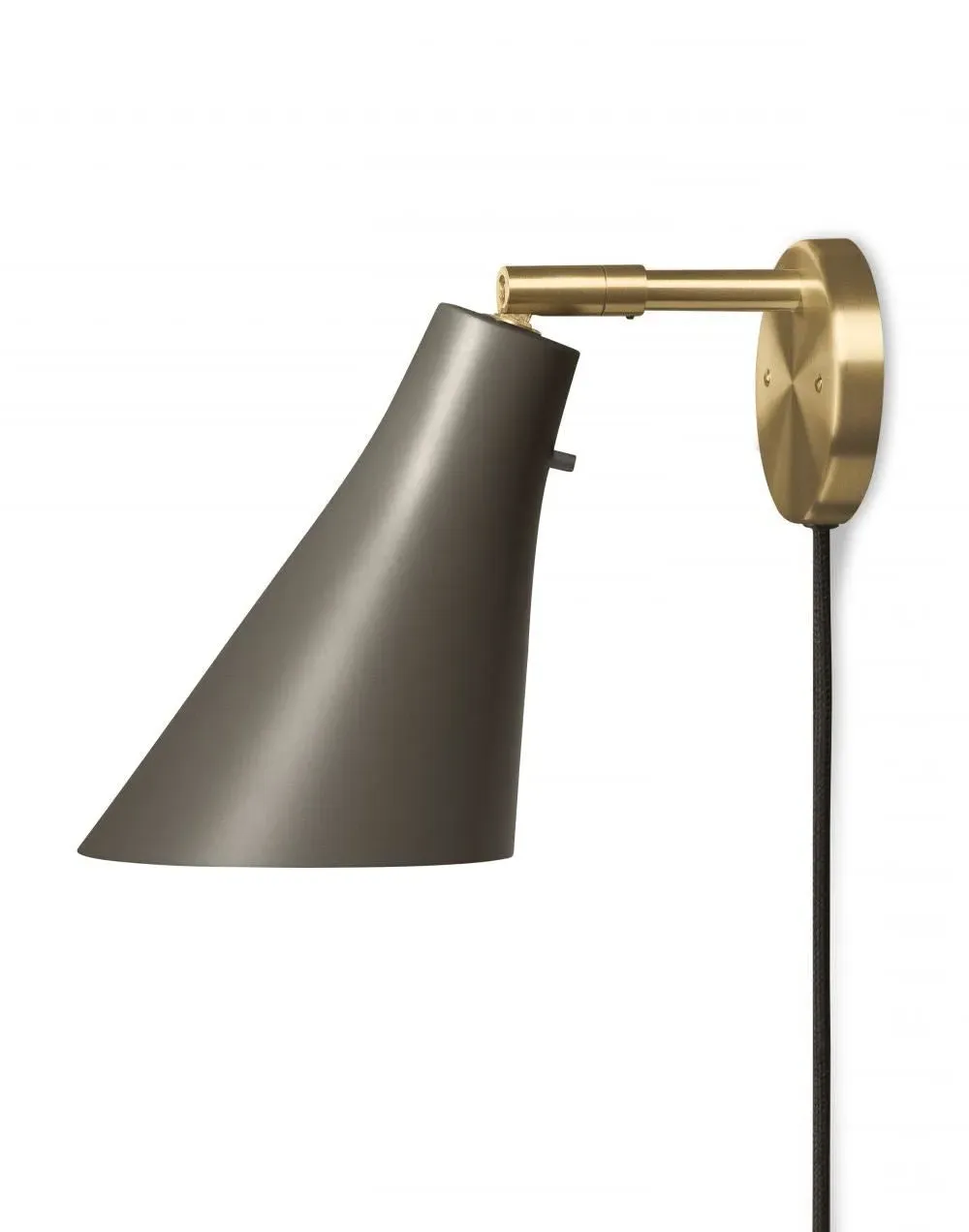 Wall Light with Switch - Umbra Grey, Brass