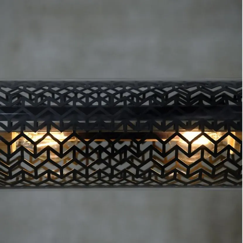 Grid Pendant Light with LED - Coal, Metal