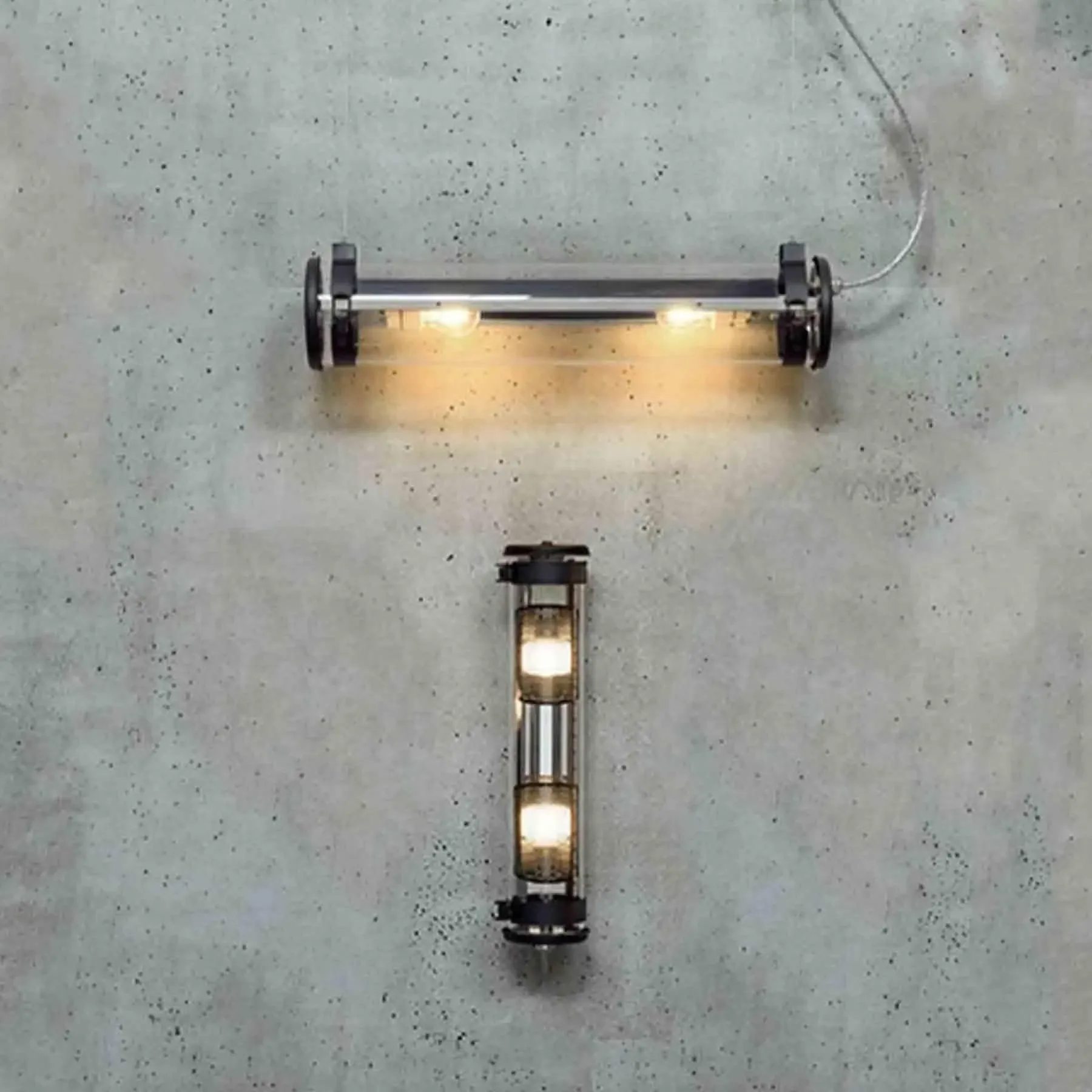 Industrial Pendant Light with Filament LED - Glass