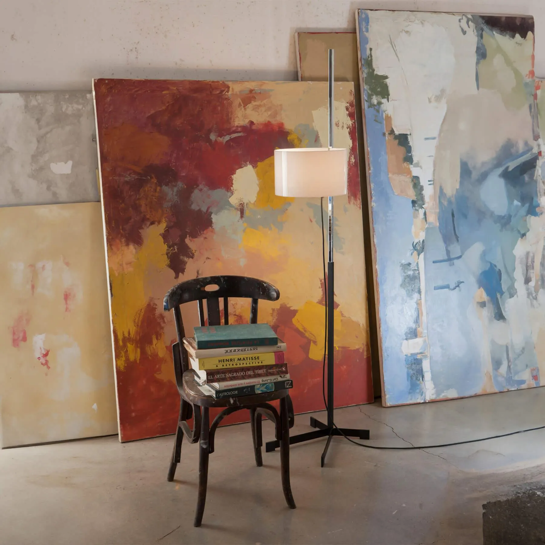 Adjustable Floor Lamp - Chrome, Metal