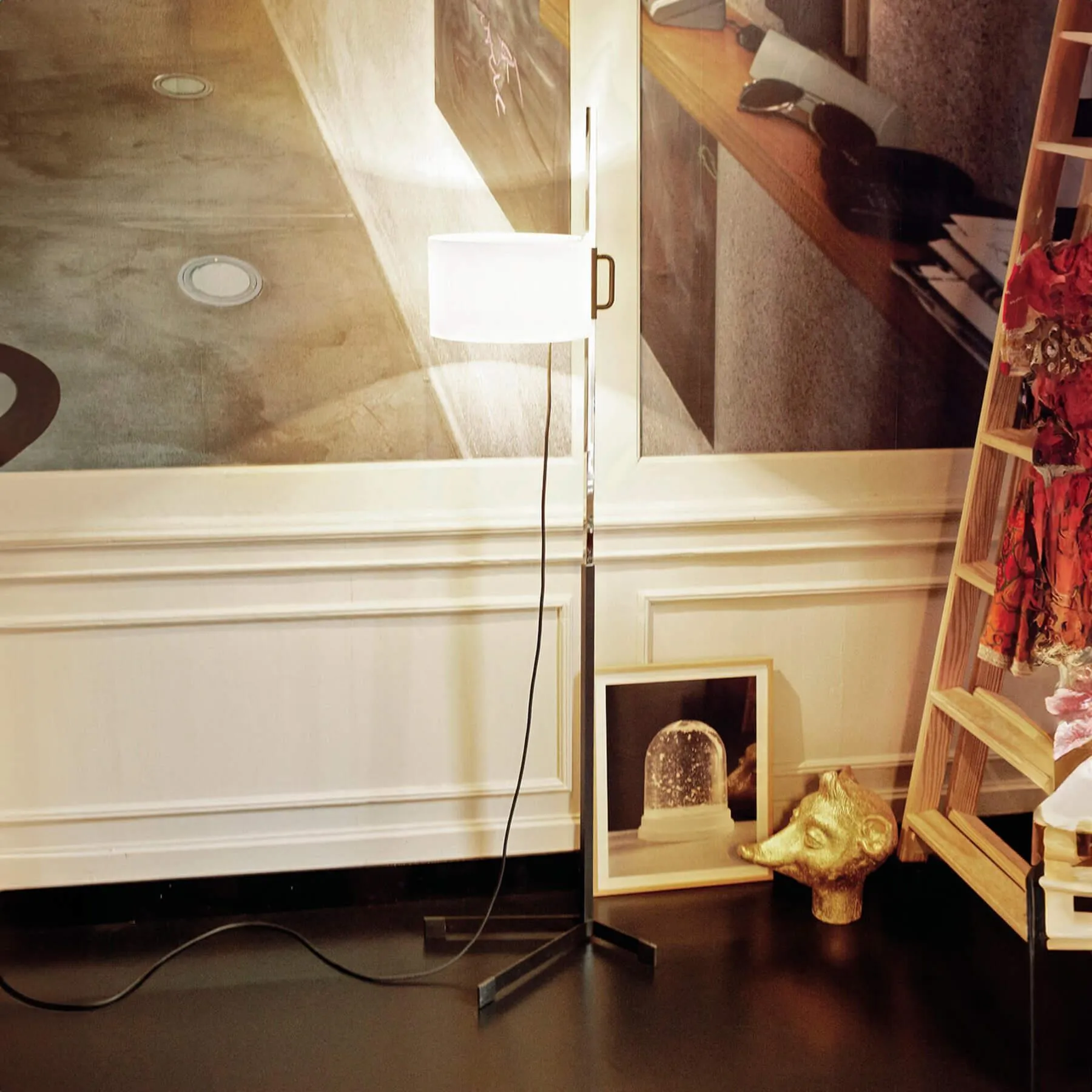 Adjustable Floor Lamp - Chrome, Metal