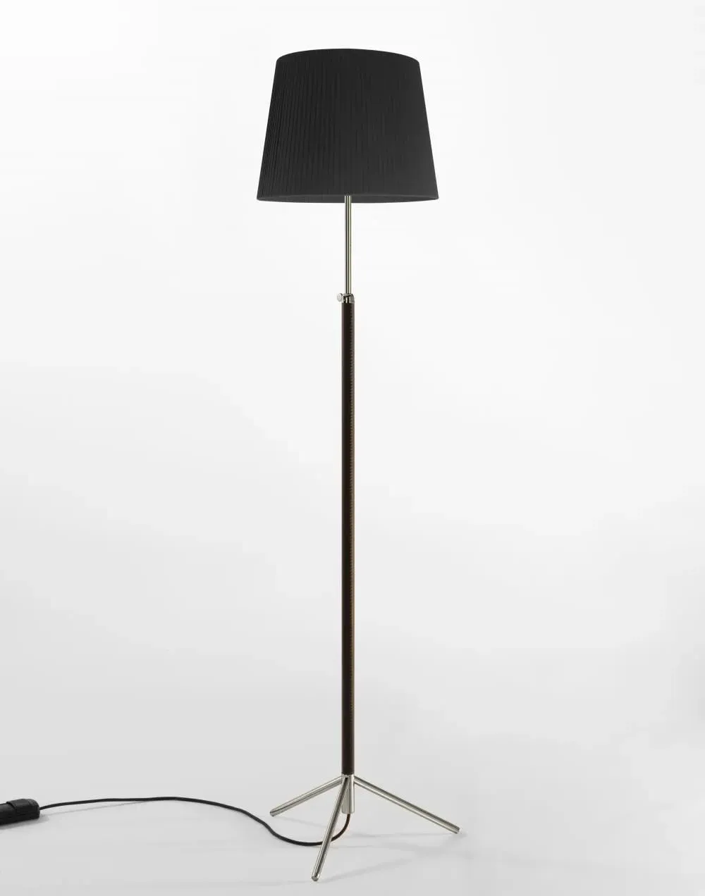 Adjustable Floor Lamp with Tripod Base - Black image