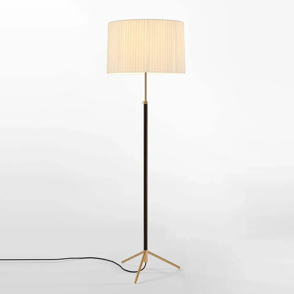 Adjustable Floor Lamp with Tripod Base - Natural
