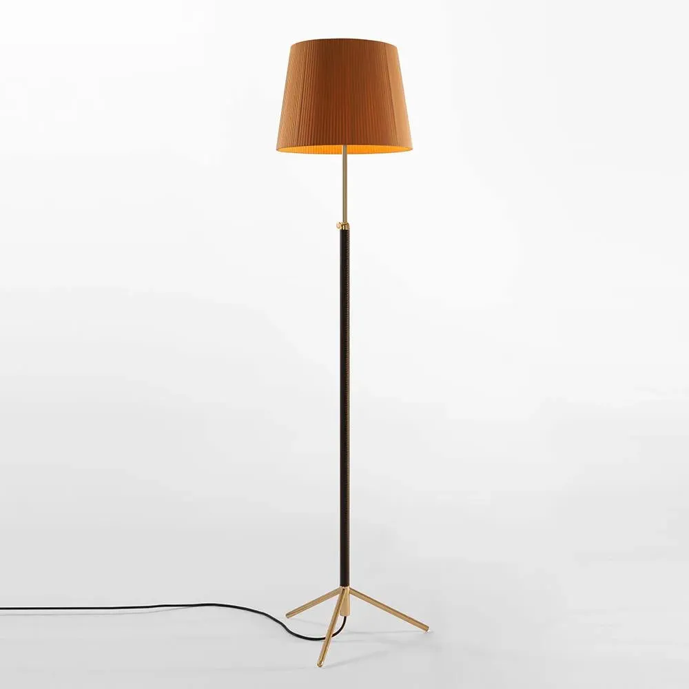 Adjustable Floor Lamp with Tripod Base - Natural