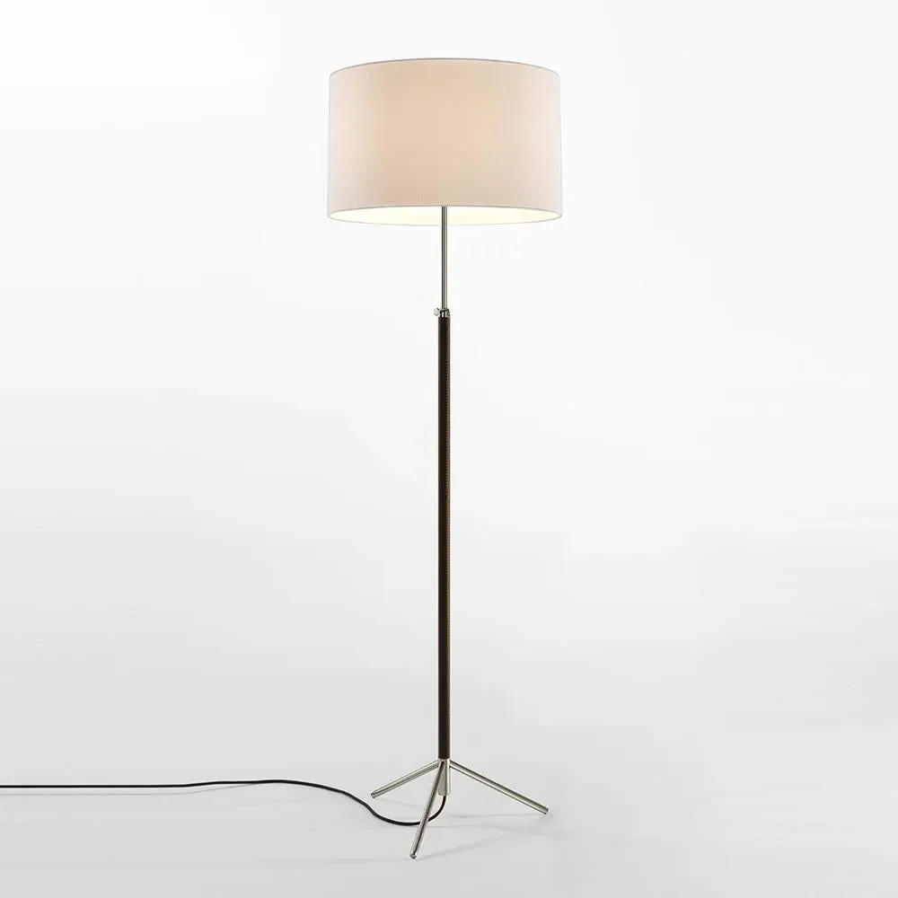 Adjustable Floor Lamp with Tripod Base - Red