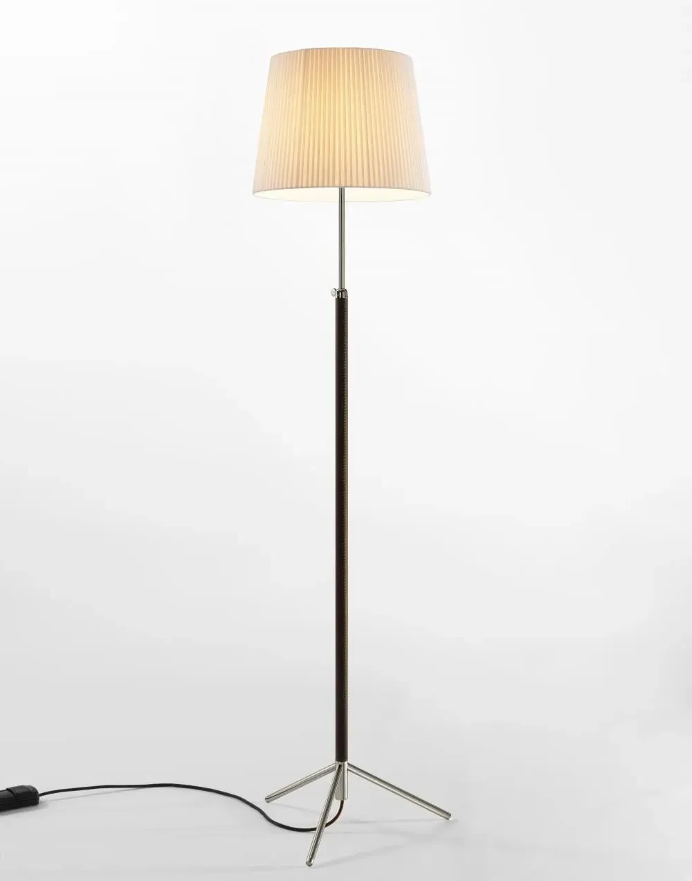 Adjustable Floor Lamp with Tripod Base - Red