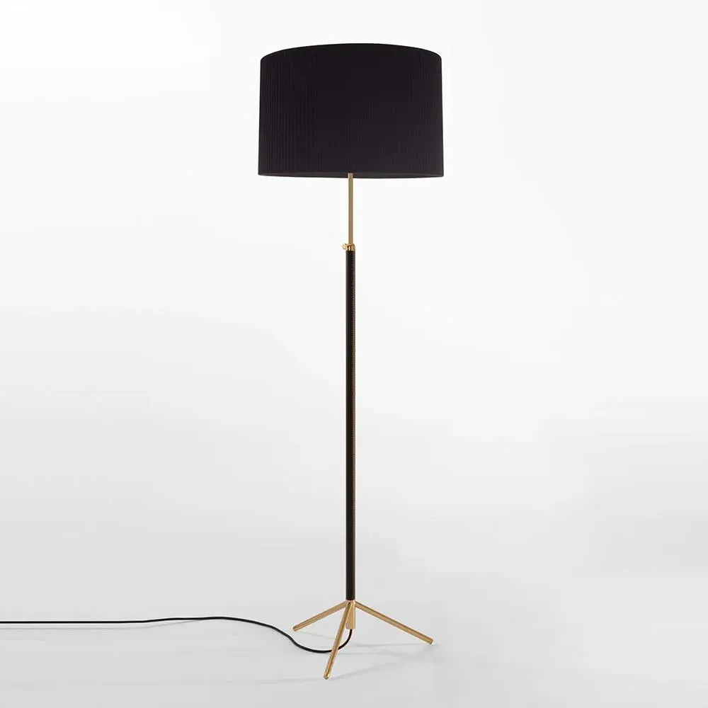 Adjustable Floor Lamp with Tripod Base - Red