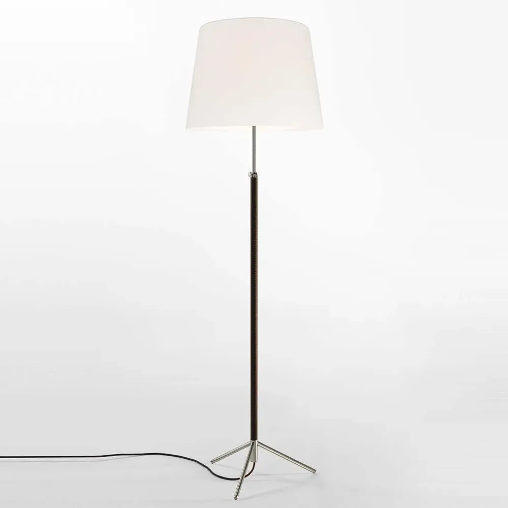 Adjustable Floor Lamp with Tripod Base - Red