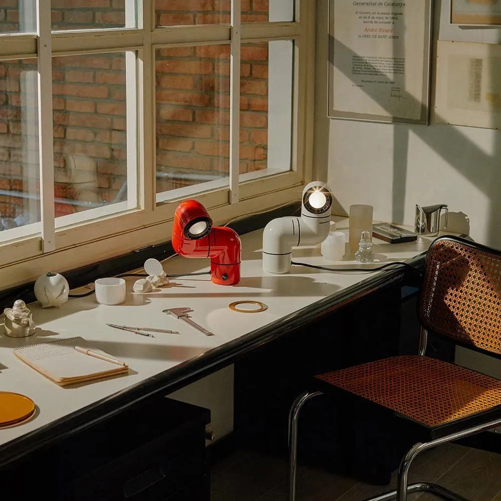 Adjustable Table Lamp with LED - Red