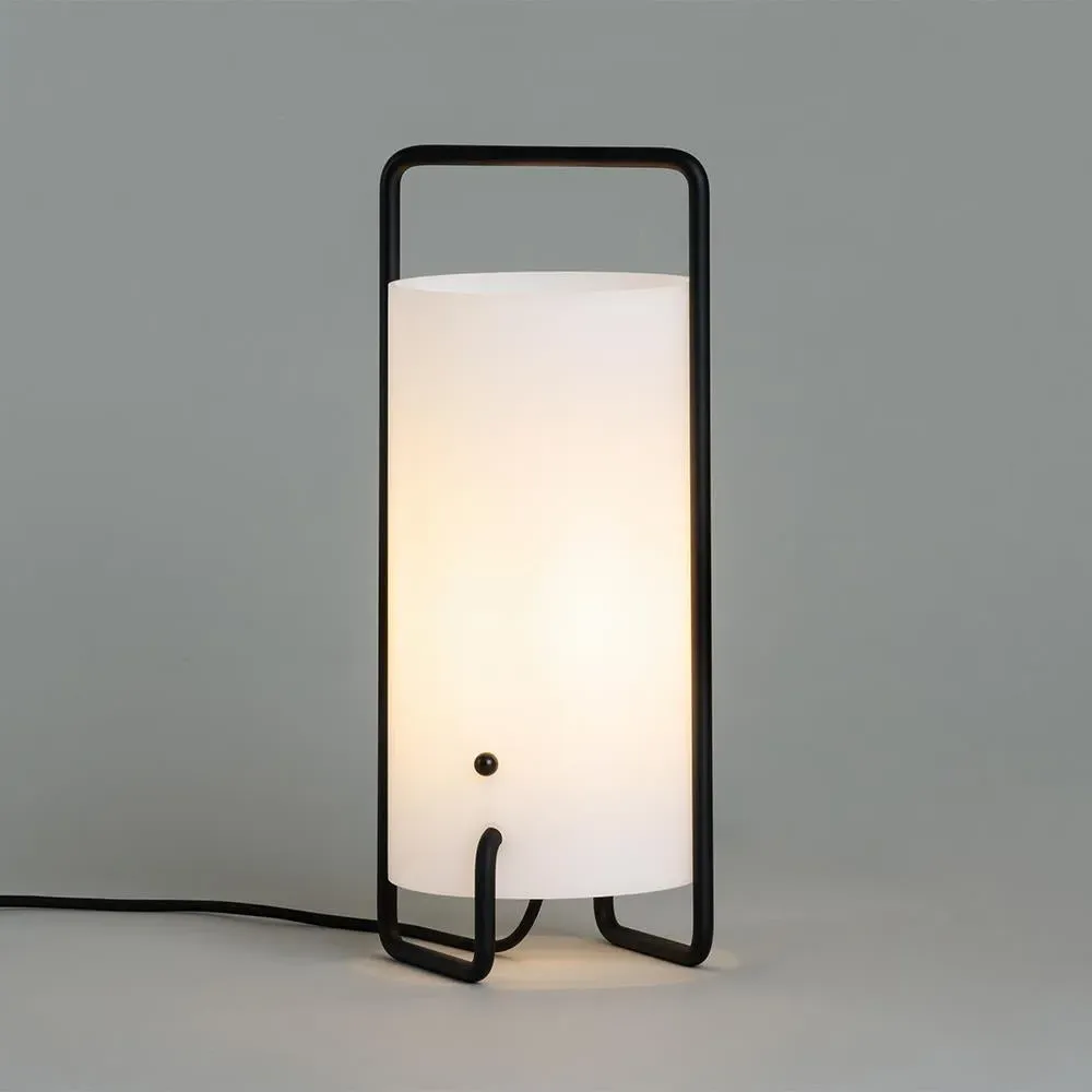 Asa Table Lamp with Handle - White, Metal